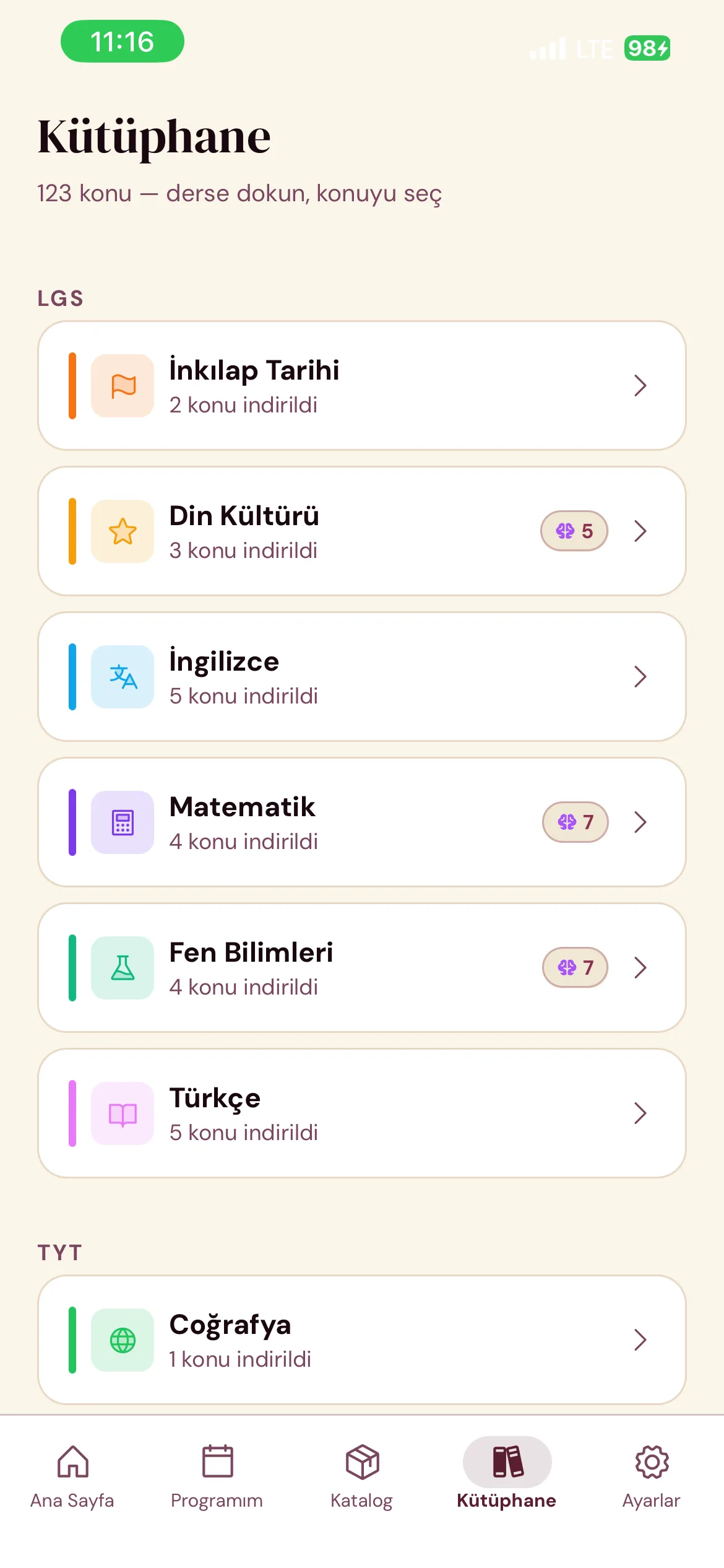 Kütüphane LGS