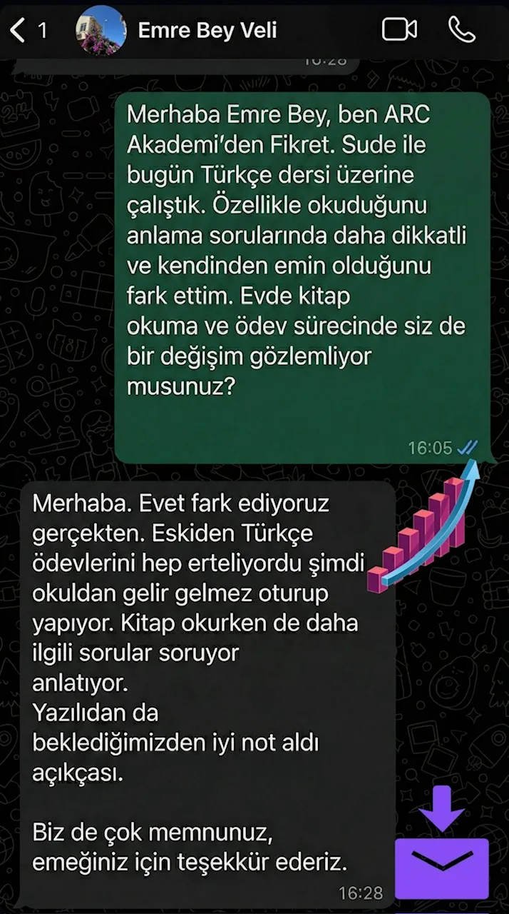 Arc Akademi öğrenci ve veli geri dönüşü 3